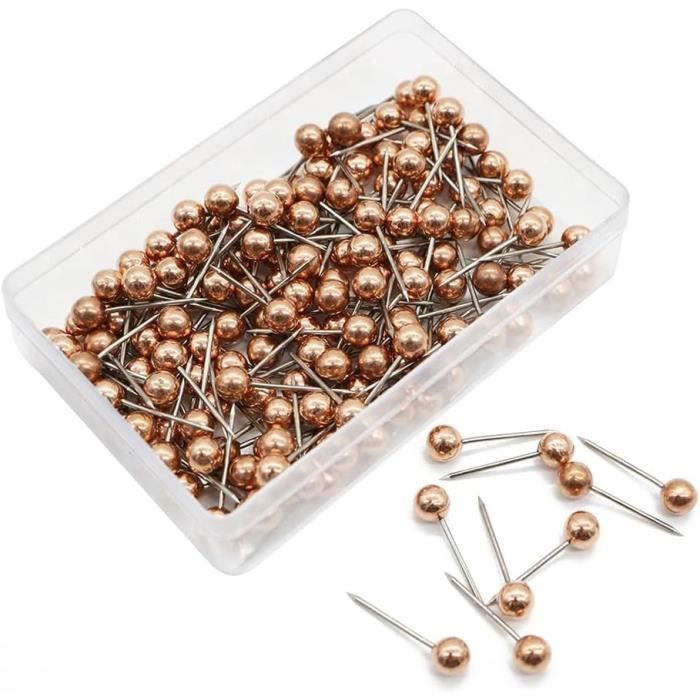 JSRQT 200 Pièces Push Pins Set Punaises Transparentes avec Un Boîtier