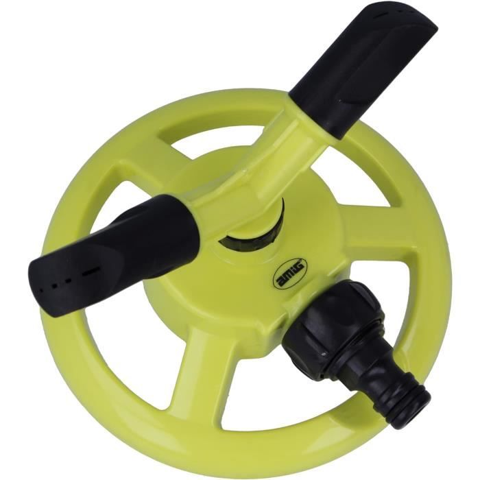 Arroseur De Pelouse Carré 19 Buses - Portée 12-18 M, Pour Surfaces 110-250 M², En Métal Et Plastique, Avec Filtre