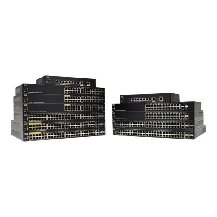 Cisco 250 Series SG250-18 Commutateur C3 intelligent 16 x 10-100-1000 + 2 x combo Gigabit Ethernet - SFP Gigabit Montable sur…