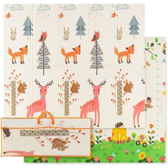 Tapis De Jeu Pour Bébé - 120 X 180 X 1Cm Grand Tapis De Sol Large Au