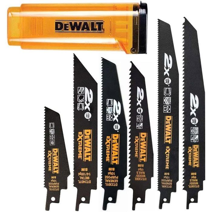 Coffret de 8 Lames scie sabre XR Extreme Runtime DEWALT DT99551 - vue 4