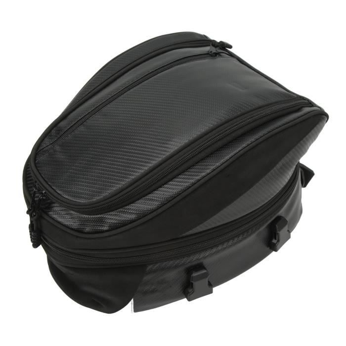 sac de selle de moto Sac de queue de moto étanche PU 10L capacité sac à dos  siège arrière selle bagages sacs universel