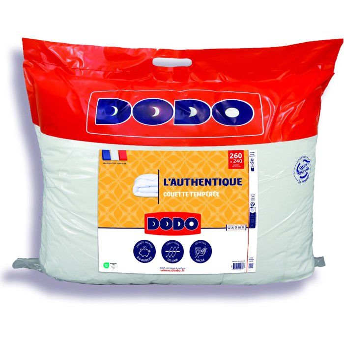 Couette Tempérée 250 gr/m² - DODO - LAuthentique - 240 x 260 cm - Blanc