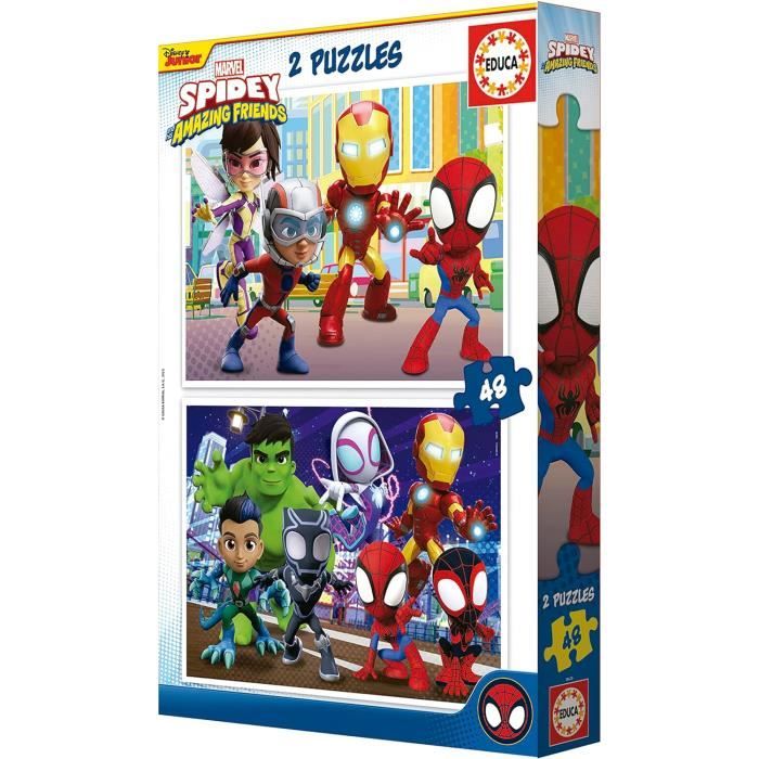 Educa - 2x48 Spidey & Amazing Friends | Ensemble de 2 Puzzles pour ...