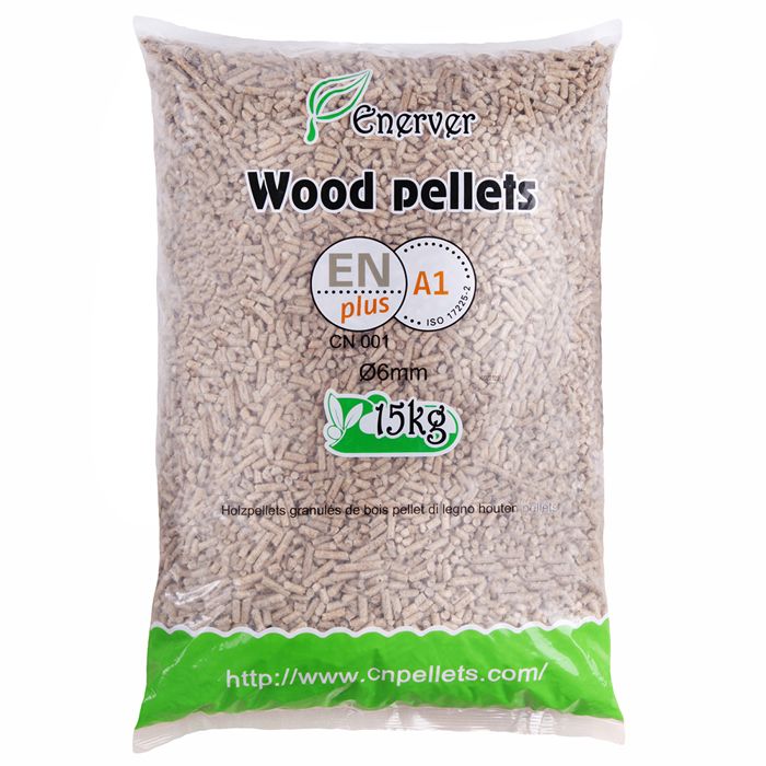 Granulés De Bois – Sac 15 Kg – X80 Sacs = 1200 Kg – Combustible Propre – Pour Poêle à Granulés