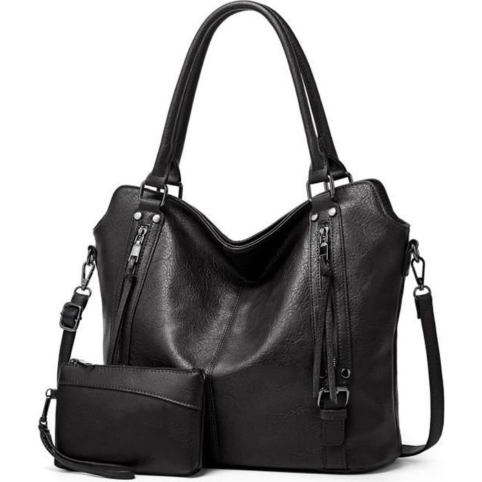 Sac a on sale main souple noir