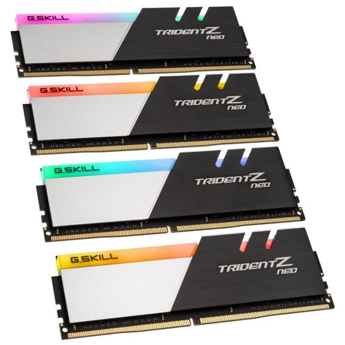 Kit mémoire PC Trident Z Neo - G.SKILL - 64 Go - PC4-28800 / DDR4 3600 Mhz F4-3600C18Q-64GTZN DDR4
