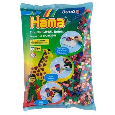 Sachet de perles Hama Midi - 22 couleurs - Jouet créatif pour enfant