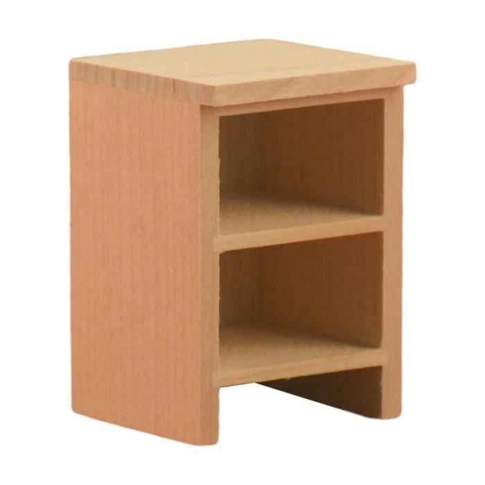 Armoire Maison De Poupée 1:12 Minamzee – Bois Blanc Floral Magnétique, 3 Cintres, Mini Placard Chambre Salon Décoration Adorable