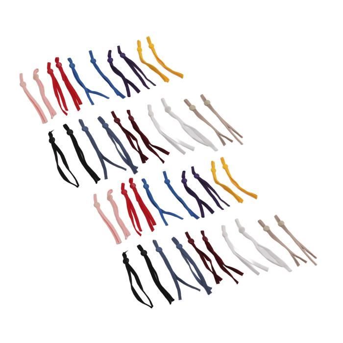 Lot de 20 bandes élastiques en silicone pour éclairage de vélo, avec