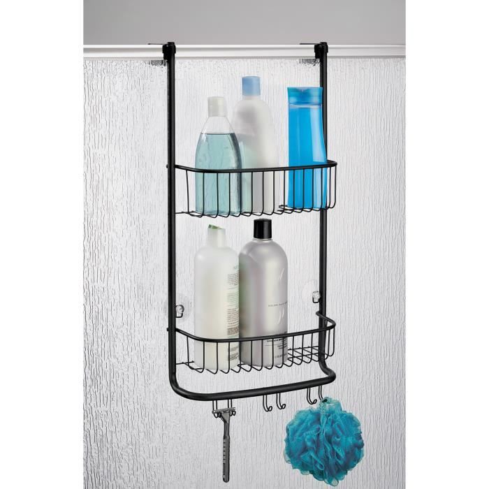 serviteur-de-douche-accrocher-en-m-tal-mat-noir-2-tag-res-h-66-5cm