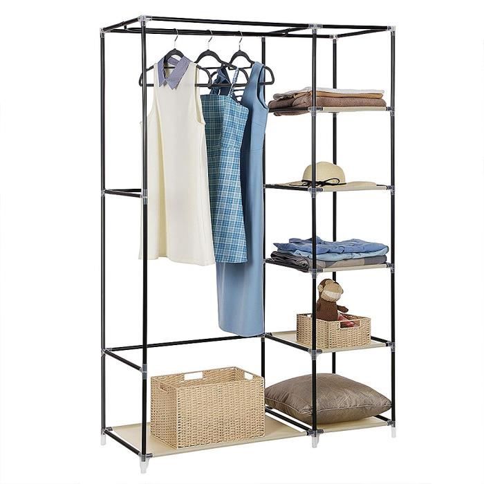 KEDIA Penderie en Tissu Non tissé pour vêtements beige 110*45