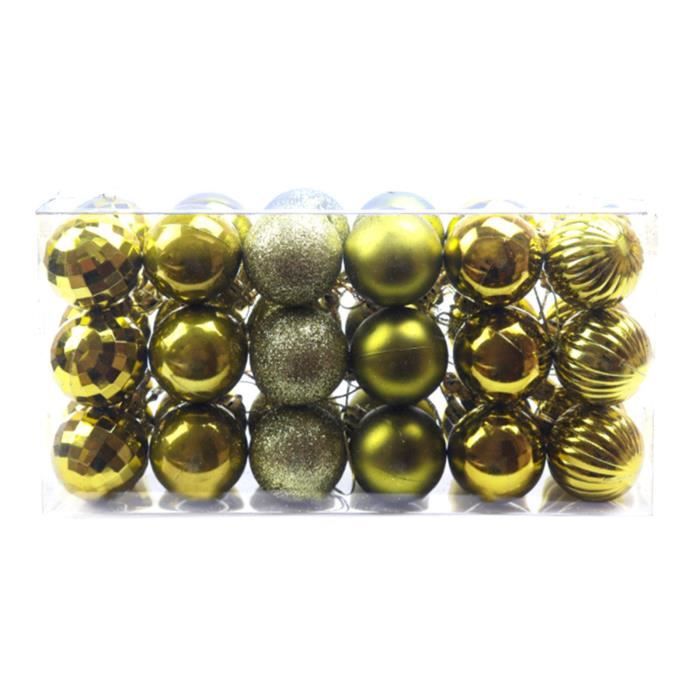 Boules De Noël En Plastique 4cm - Lot De 36 - Incassables, Réutilisables Pour Sapin Intérieur/Extérieur - Bleu Clair - 2