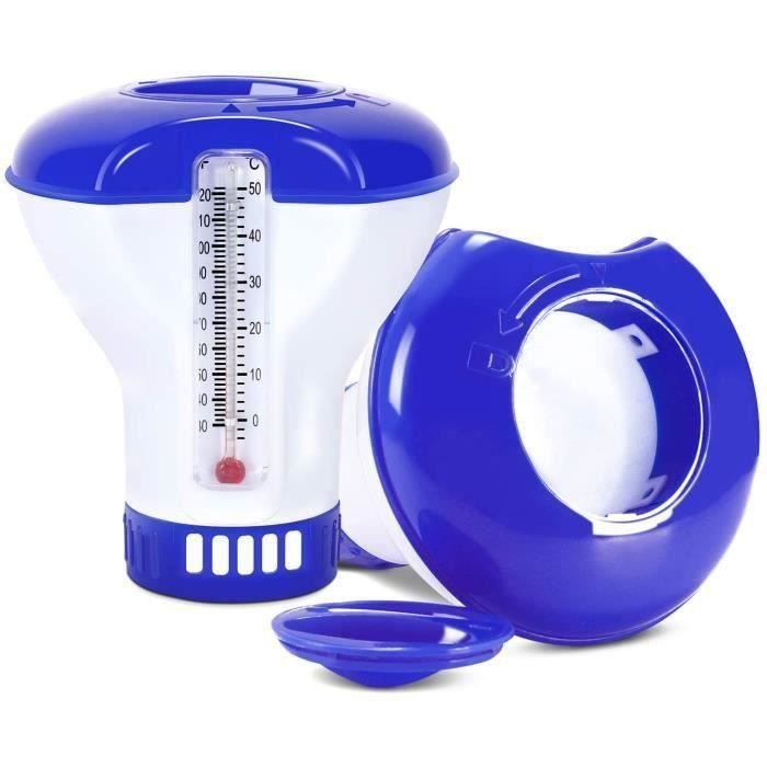 Doseur De Chlore Flottant Solaire Avec Lumières LED RGB - Pour Piscine, Spa, Bassin - 15x14x16 Cm, étanche, Décoratif