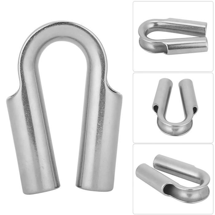40 Cosses Câble Acier Inoxydable M5 - Pour Câble 5mm - Heart Shape - Rénovation Et Bricolage