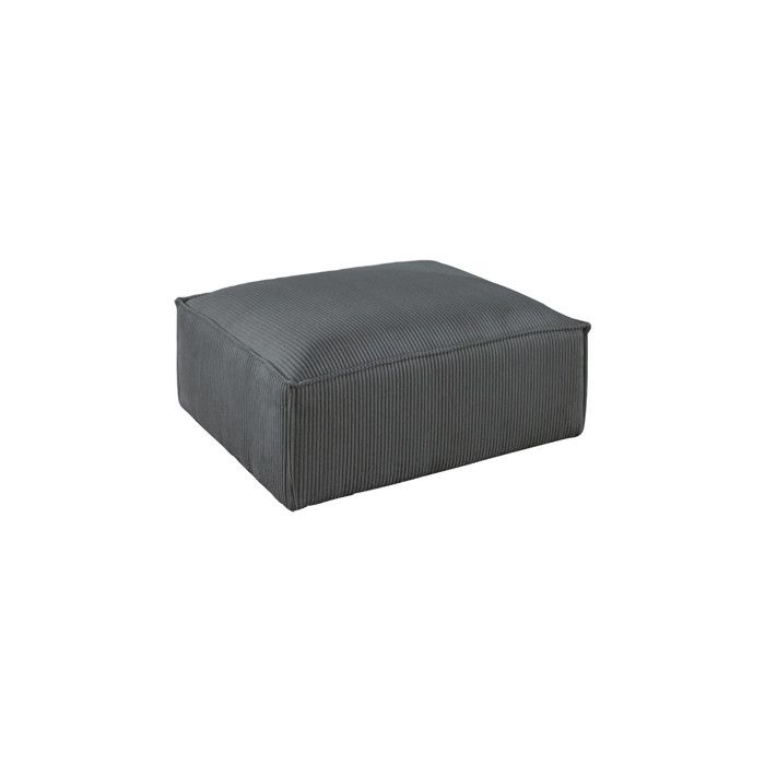 Pouf Design DecoInParis – Velours Côtelé Vert D'eau, Bois, Dimensions 30x30x37 Cm, Style Contemporain