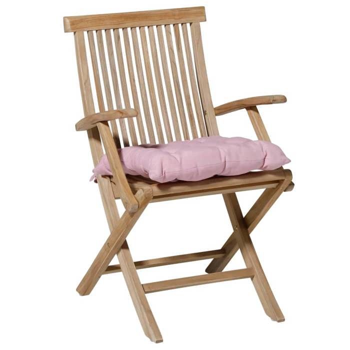 coussin de siège madison - panama - rose - 46x46 cm - confortable et écologique
