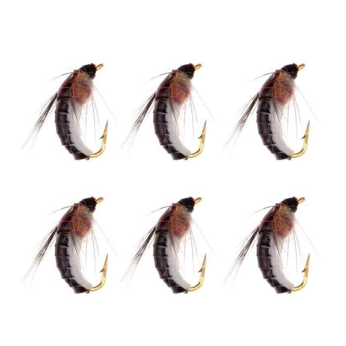 Gros Lot De Mouches Pour Pêche à La Mouche – Nymphes Truite Multicolores – Neuf