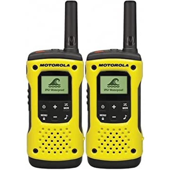 Motorola - Talkie Walkie TLKR T92 H20 - Portée 10Km* - Jaune