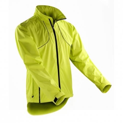 veste coupe-vent imperméable pour cycliste et running - spiro s185x - jaune citron