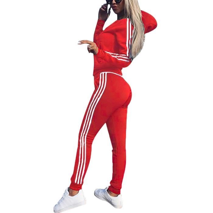 jogging femme adidas rouge