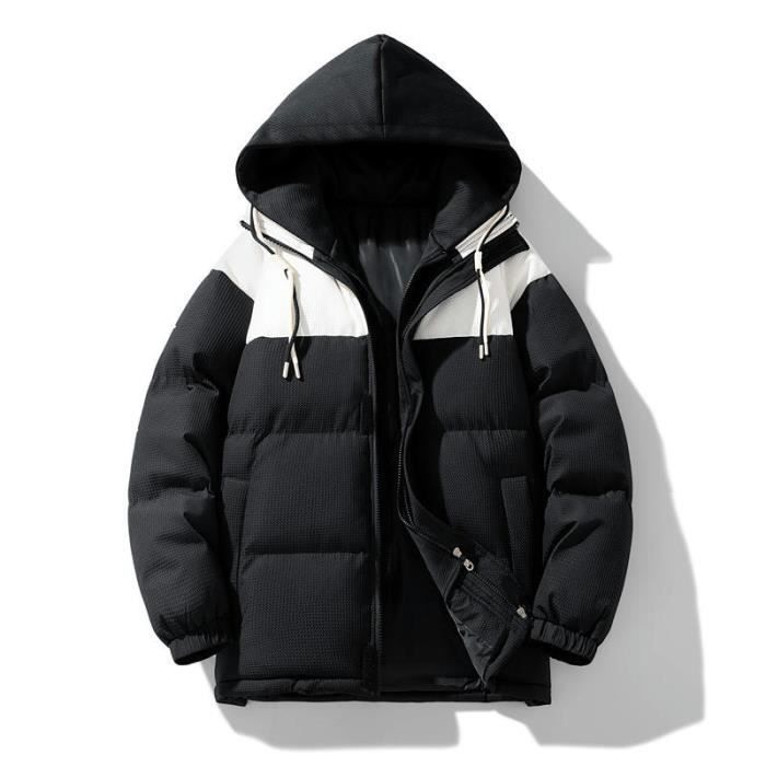 Doudoune Hiver Capuche Homme Grande Taille Casual Veste Chaude