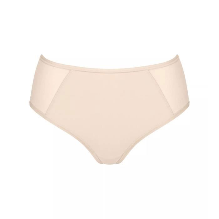 AVET 3144 Culotte Taille Haute Femme – Microfibre Douce Avec Éponge Coton – Blanc/Sable/Noir