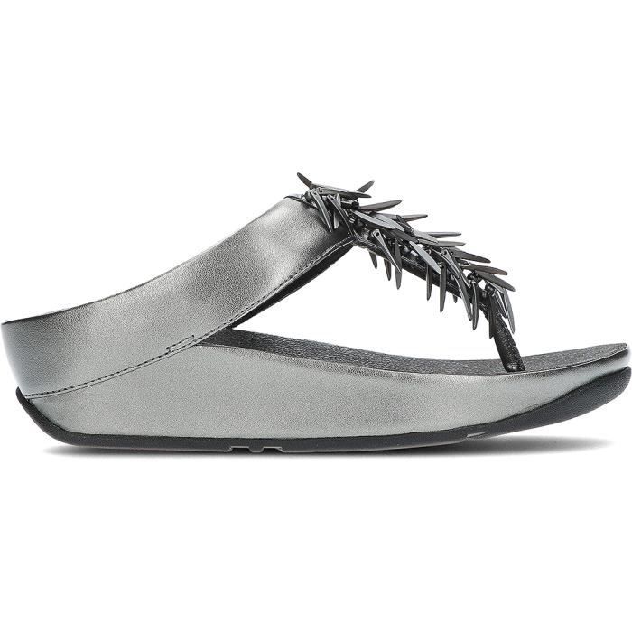 Sandales métalliques à perles - FITFLOP HI7 Rumba - Gris - Femme - Talon  plat - Boucle de serrage Pewter_noir - Cdiscount Chaussures