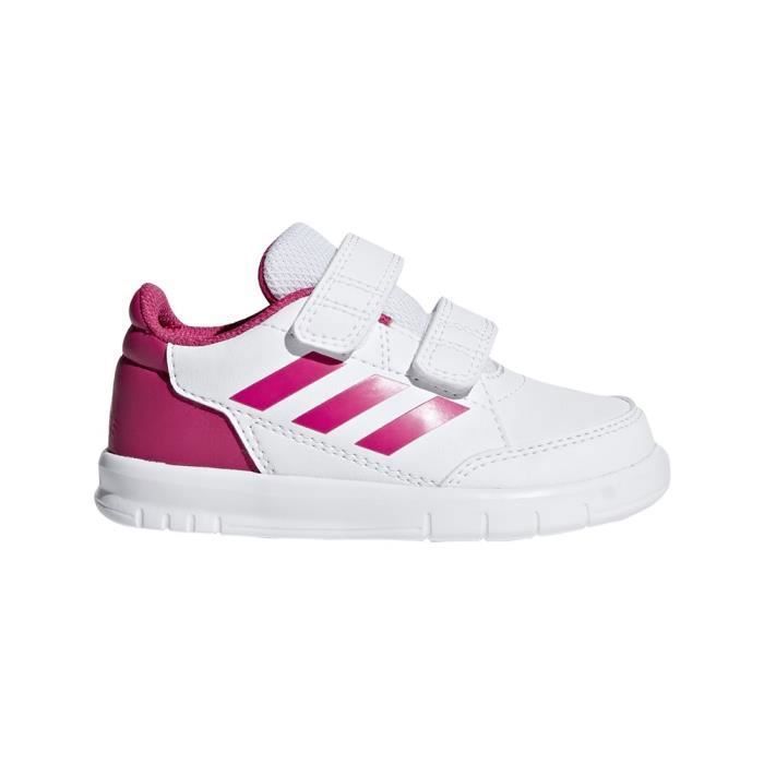 Baskets ADIDAS Altasport Bebe Blanc Lacets Mixte Synthetique Plat Blanc Cdiscount Chaussures