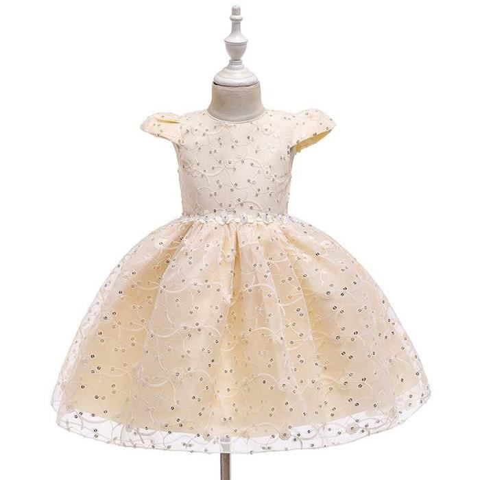 Robe de soir?�e princesse paillet?�e b?�b?� enfants robe moelleuse pour performance de sc?�ne 