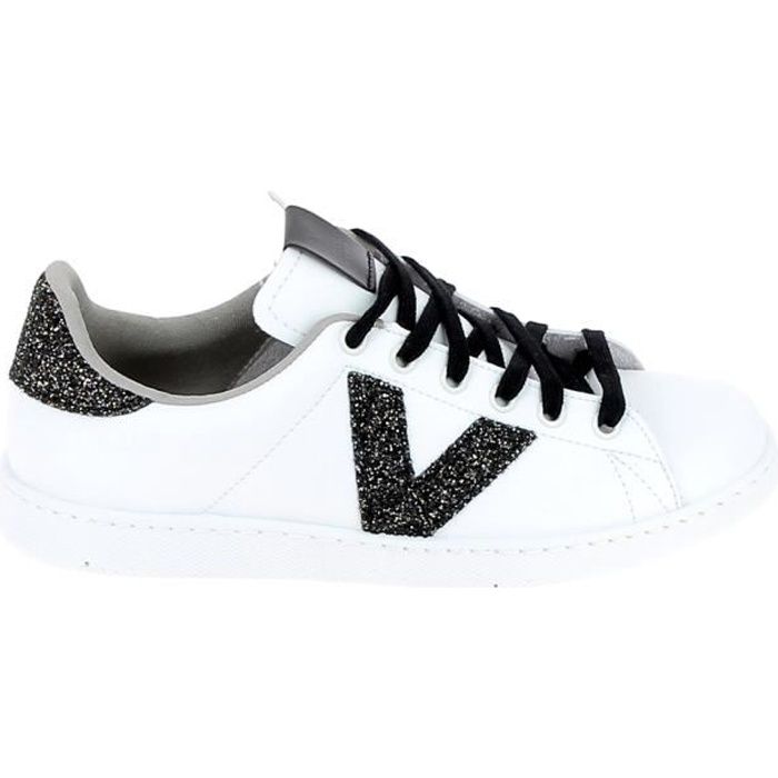 Basket Sneaker VICTORIA 1125244 Noir Pailleté - Femme - Synthétique -  Lacets Noir - Cdiscount Chaussures