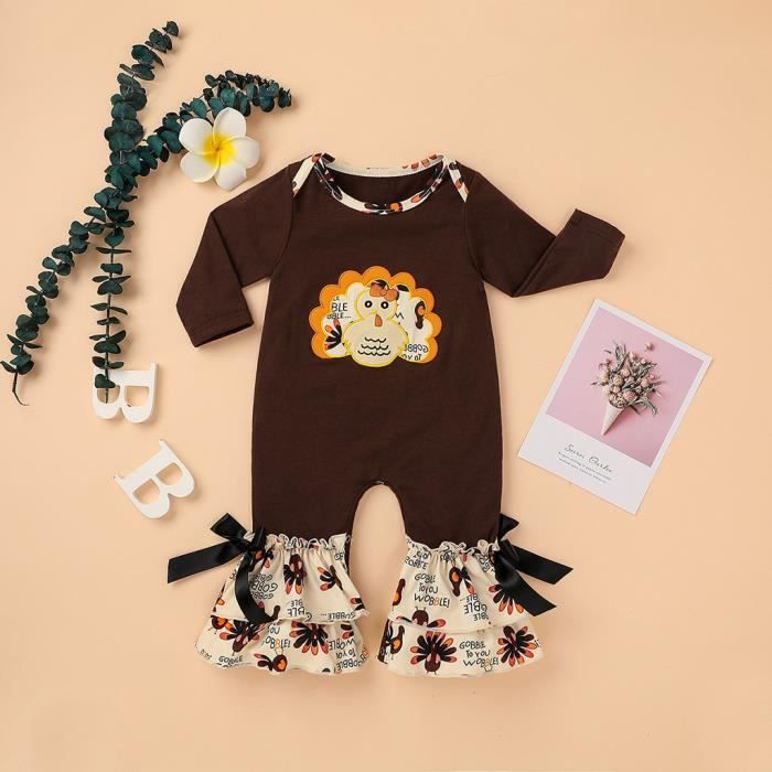 Combinaison Bebe Fille Manches Longues Thanksgiving Cartoon Turquie Barboteuse Marron Marron Cdiscount Pret A Porter Combinaison Bebe Fille Manches Longues Thanksgiving Cartoon Turquie Barboteuse Marron Marron Cdiscount Pret A Porter