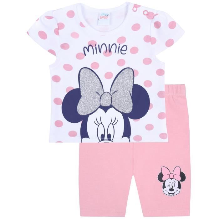 Ensemble Pour Bebe De Couleur Blanche Et Orange Minnie Mouse Orange Cdiscount Pret A Porter