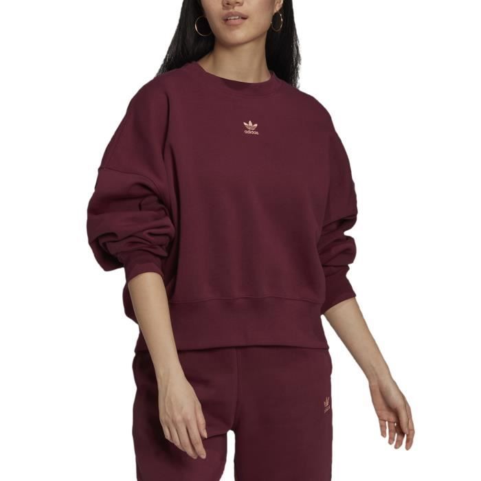 Adidas trefoil crew maroon clearance