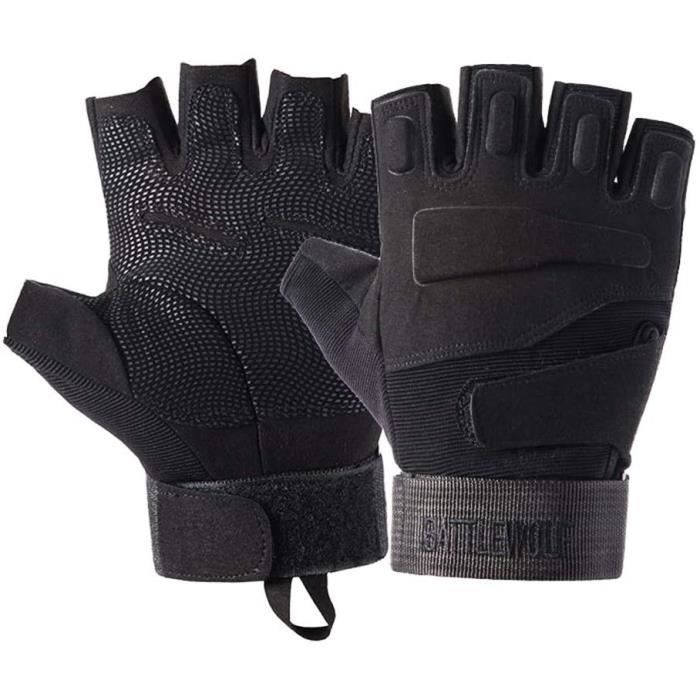 Gants de Cyclisme - BIOALIEN - Noir - Taille M-L-XL - Adulte - Airsoft