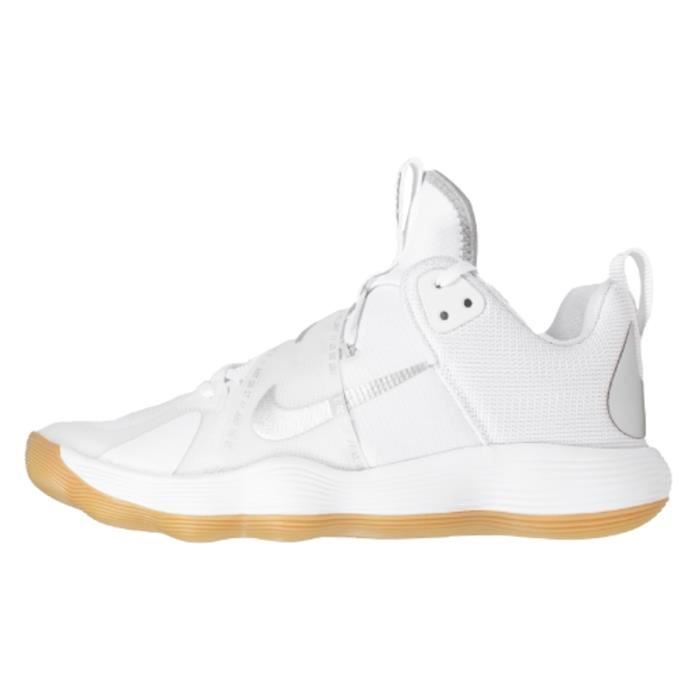 chaussures de volleyball indoor nike react hyperset se - white/mtlc silver-white - 40