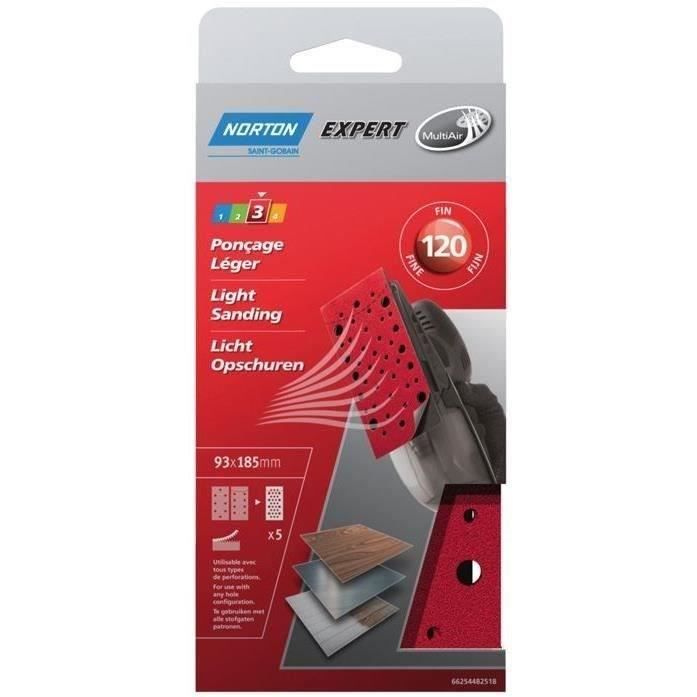 Garniture ponçage multi air - grain 120 - 93x185 mm