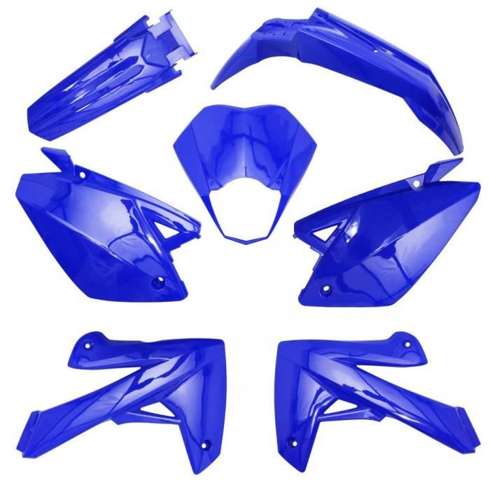 Kit carénage 7 pièces bleu brillant pour moto Rieju 50 MRT 2009 à 2020
