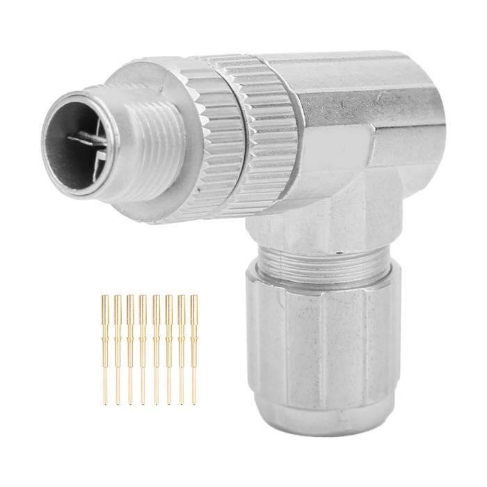2 Connecteurs M12 5 Broches Femelle IP67 - Fiche Circulaire Codée B Aéronautique Étanche