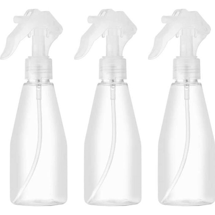 Flacon vaporisateur vide 200ML - 3PCS, vaporisateur flacon vaporisateur en  plastique transparent flacons vaporisateurs vides pour coiffure plante  fleurs pulvérisateur d'eau salon de coiffure