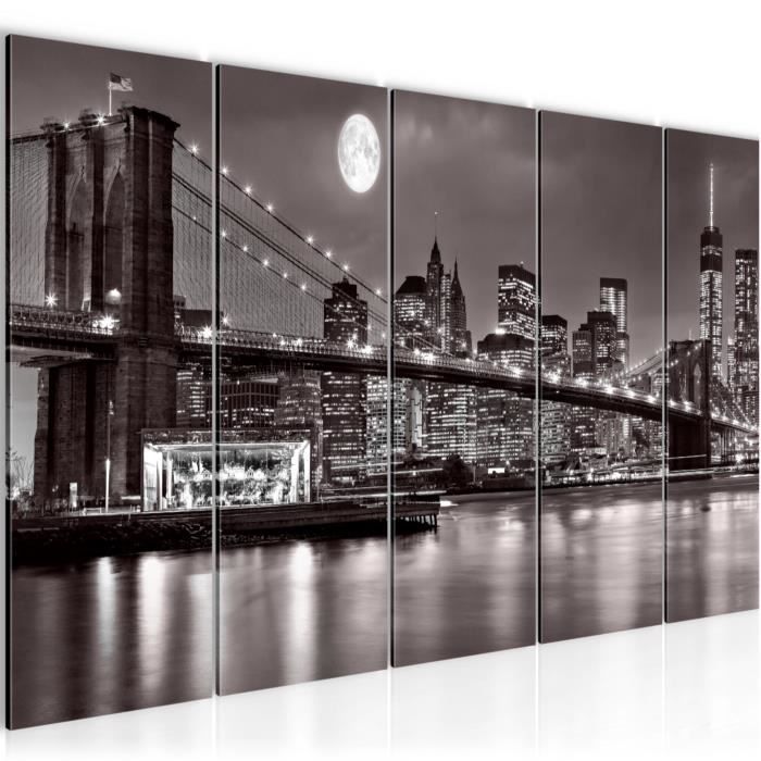 Kit De 5 Tableaux Imprimés New York – 110x60 Cm, Toile, Déco Murale Moderne, Neuf