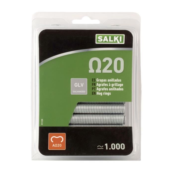 Cloueuse Electrique SALKI | Agrafes N°28 De 11mm | Pack De 1000 Unités Pack 1000 Agrafes Anti Corrosion Cloueuse Electrique SALKI | Agrafes N°28 De 11mm | Pack De 1000 Unités Pack 1000 Agrafes Anti Corrosion