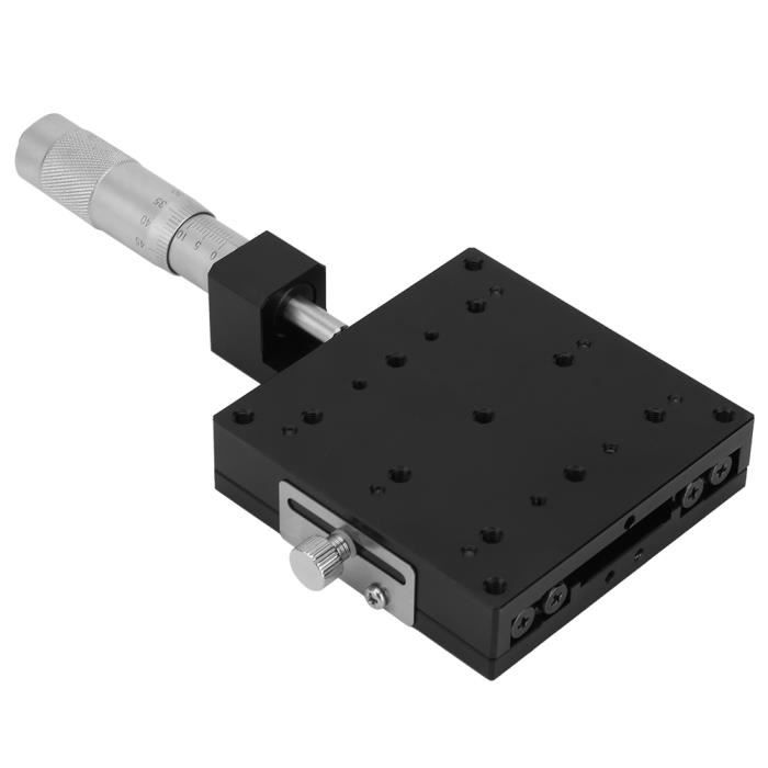 Étape Linéaire XY Micromètre Manuel 60x60mm - Guide Rouleaux Croisés Précision Réglage Fin