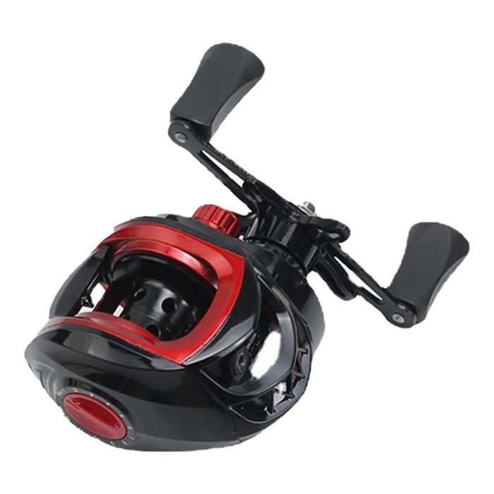 Moulinet Baitcasting Métal - Ratio 7.2:1 - Frein 8kg - Lancer Long - Pour Pêche Eau Douce Et Eau Salée