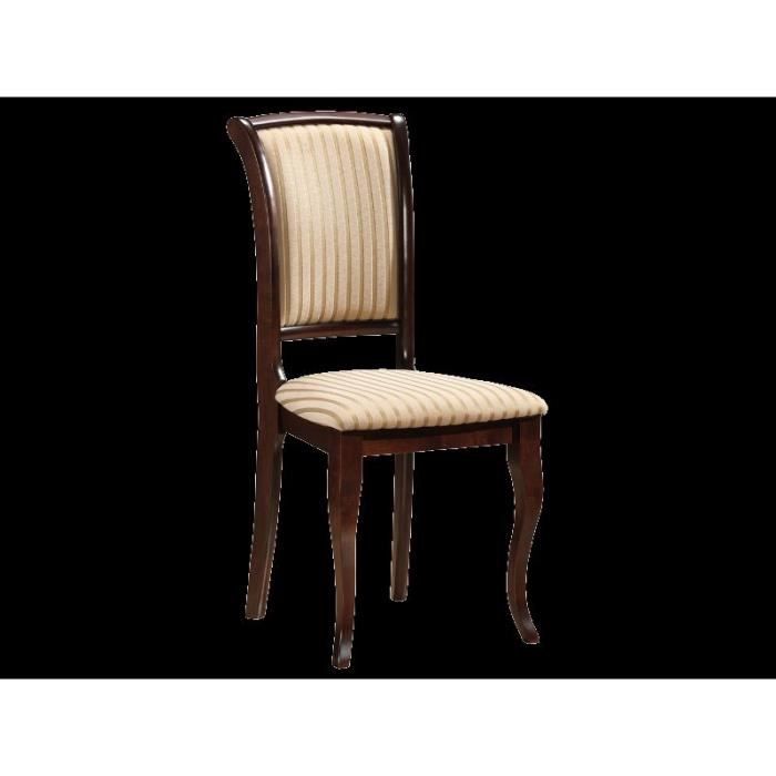 Chaise - SIGNAL - MNSC - Noyer Foncé - Tissu Beige - 1 Place Chaise - SIGNAL - MNSC - Noyer Foncé - Tissu Beige - 1 Place