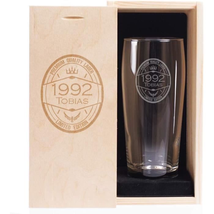 Coffret Verre à Bière STC 'Tout Travail Mérite Sa Bière' Avec Décapsuleur - Cadeau Original