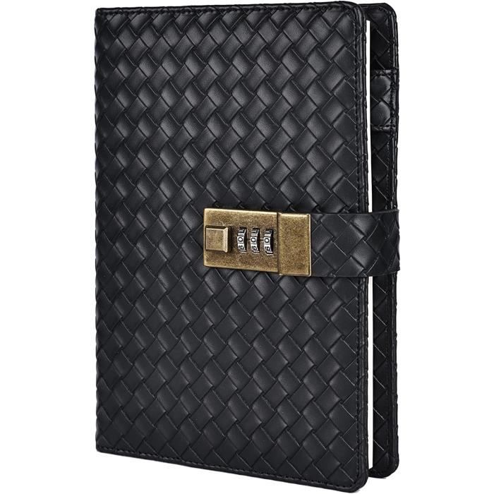 Carnet De Notes Avec Serrure À Combinaison Cartes Porte-Stylo, Journal