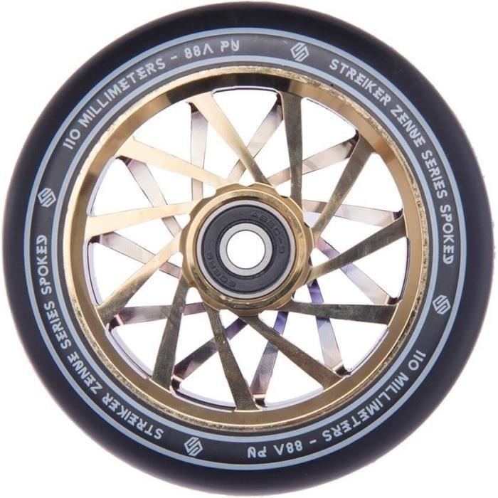 Roues Trottinette Freestyle 100mm – Alu + PU 88A, Roulements ABEC-9, Lot De 2