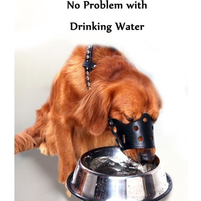 Comparer les prix de Taille XXL Chien en Cuir Muselière Anti-aboiement pour Les Grands Chiens de Petite Taille Moyenne