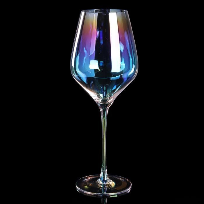 Tempsa Verres A Pied Verre Vin Rouge Arc En Ciel Style B Cdiscount Maison